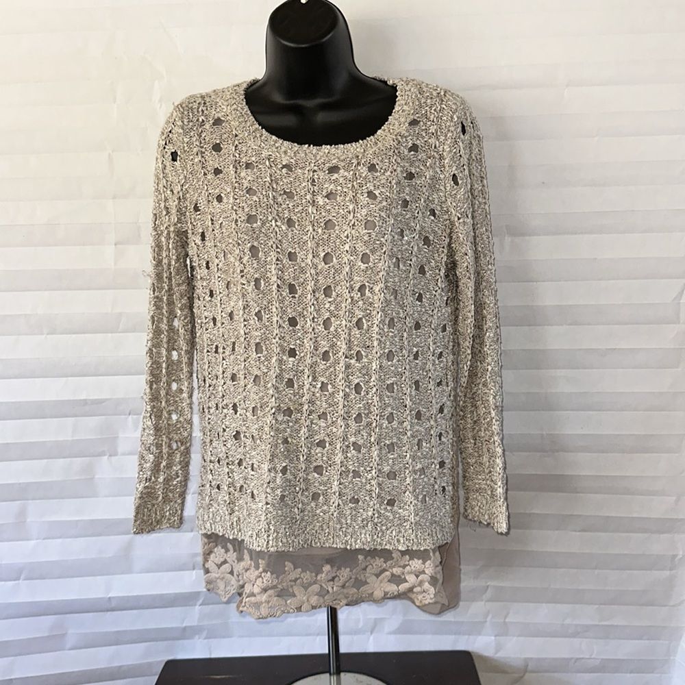 Miracle Women's Brown Long Sleeve Sweater Size M/L Cozy Knit Pullover